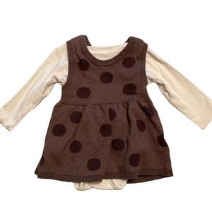 Carter’s Polka Dot Dress with matching long sleeve undershirt with ruffles